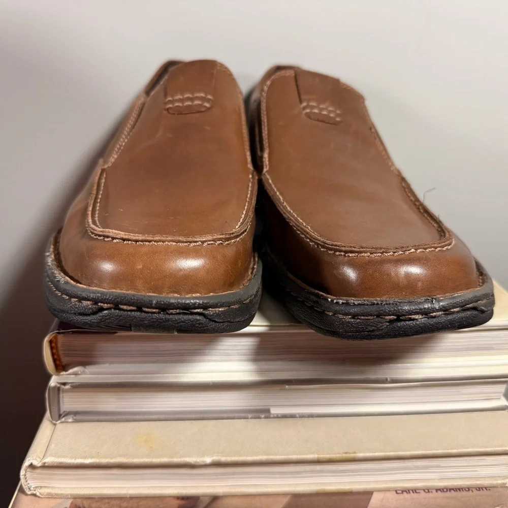 Rockport Size 10 Men's Brown Leather Slip-On Shoes